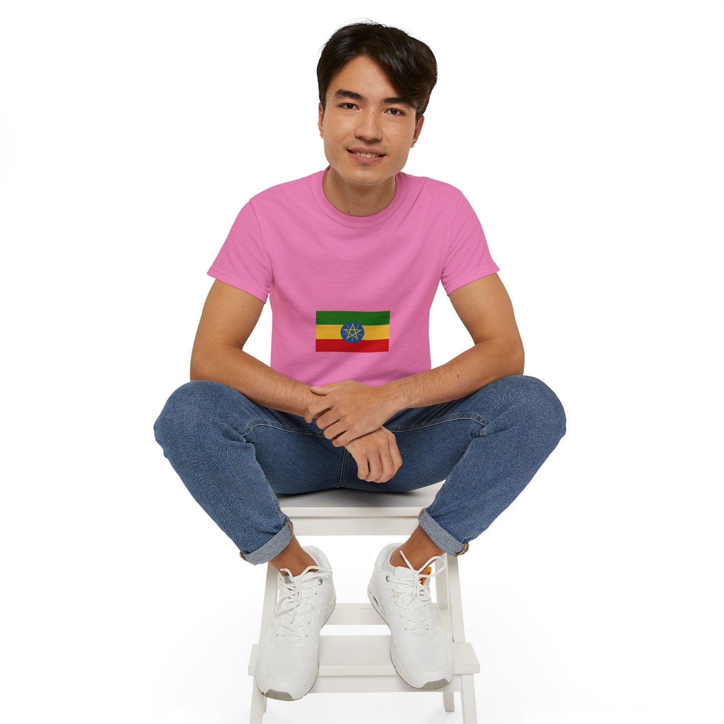 Unisex Ultra Cotton Tee -- Ethiopian Federal Flag Tshirt