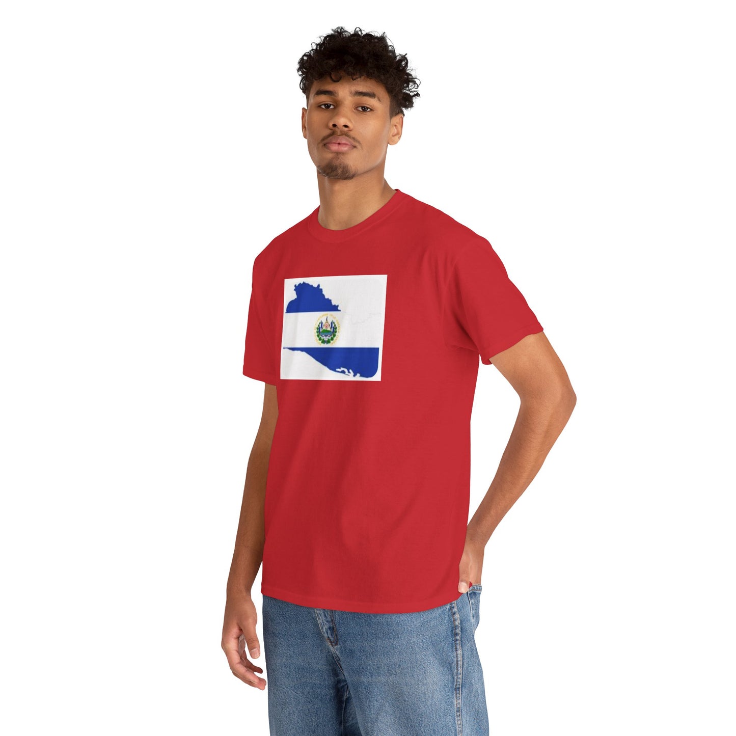 Unisex Heavy Cotton Tee -- el Salvador flag and map