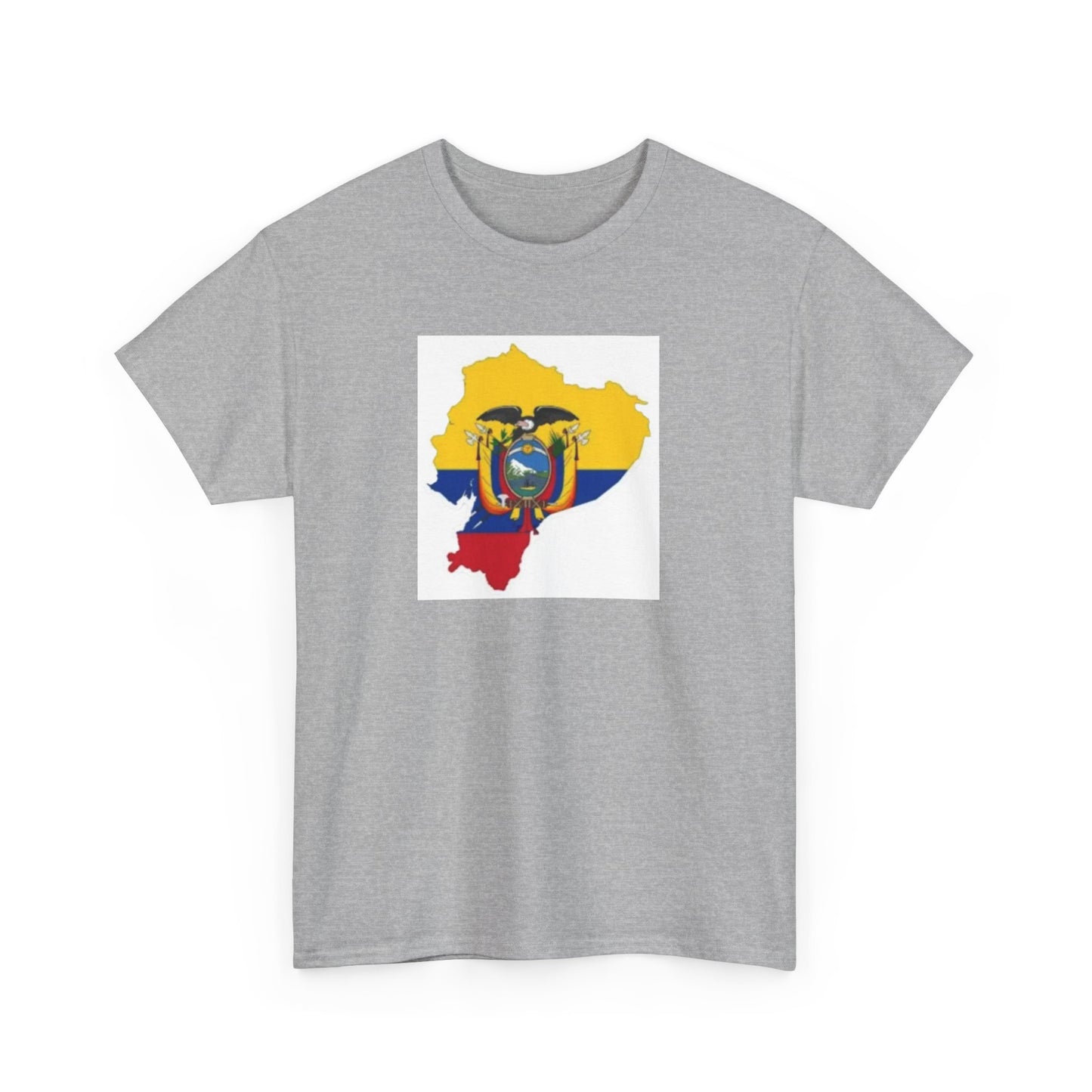 Unisex Heavy Cotton Tee -- Ecuador flag and map