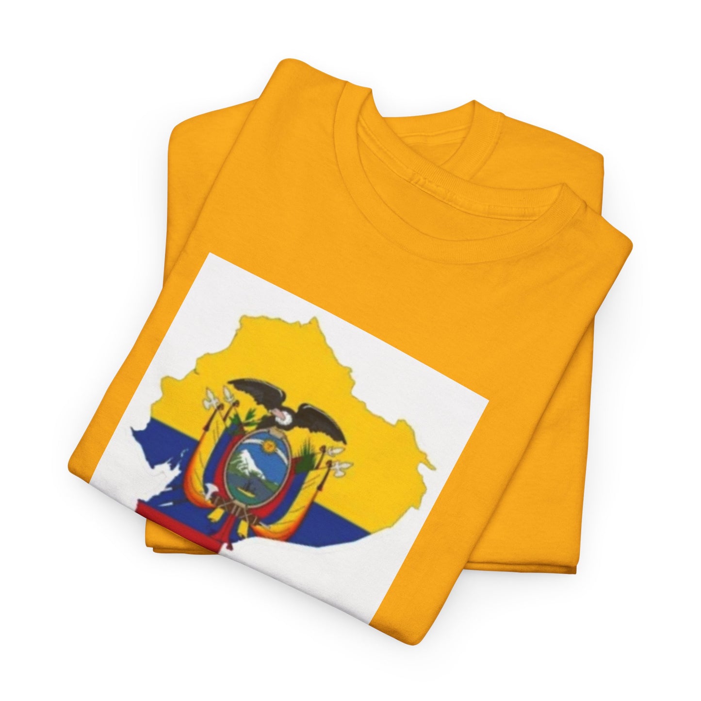 Unisex Heavy Cotton Tee -- Ecuador flag and map