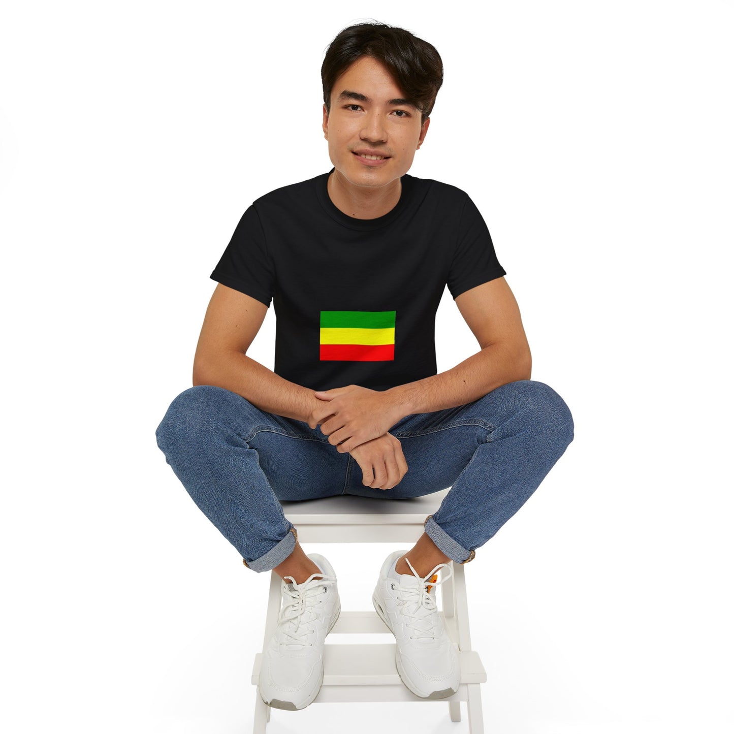 Unisex Ultra Cotton Tee - Ethiopan Flag no star