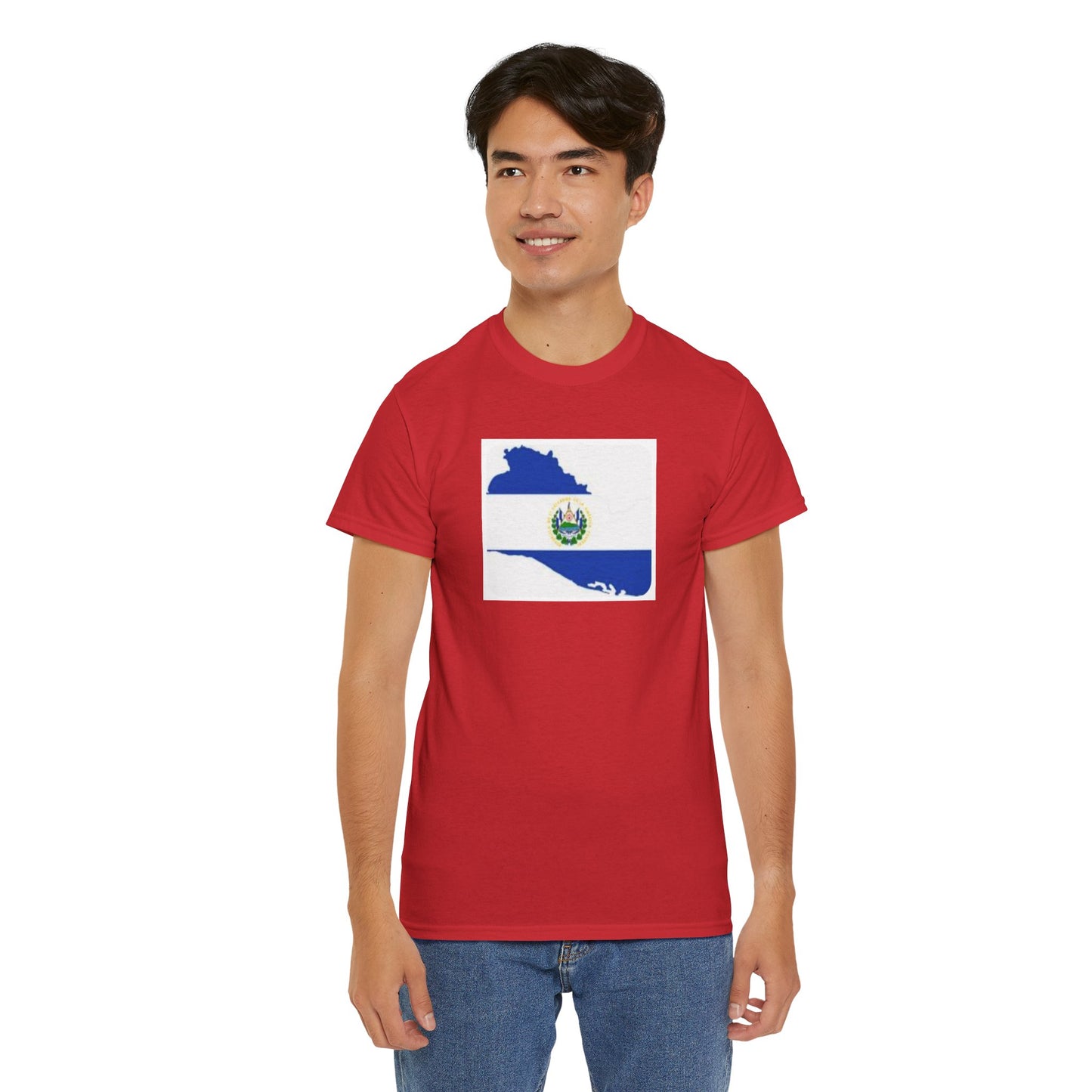 Unisex Heavy Cotton Tee -- el Salvador flag and map
