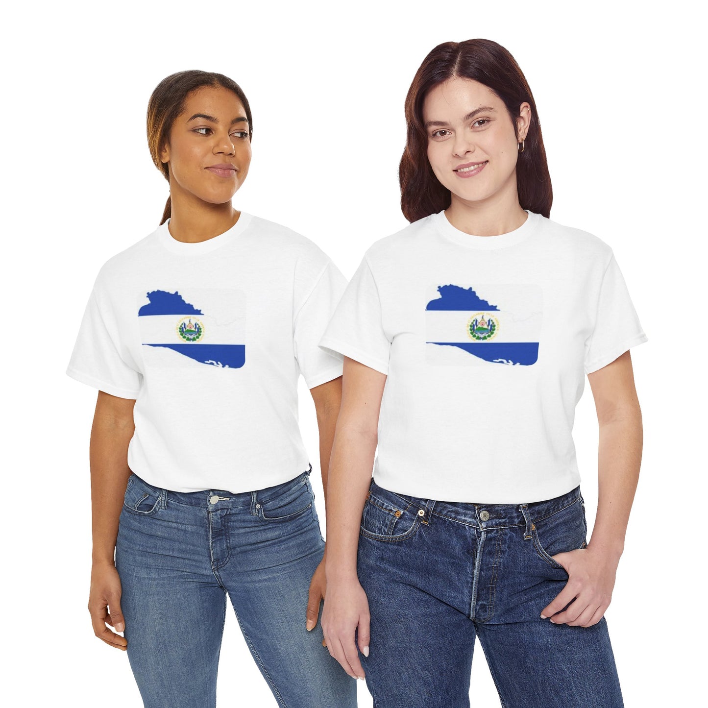Unisex Heavy Cotton Tee -- el Salvador flag and map