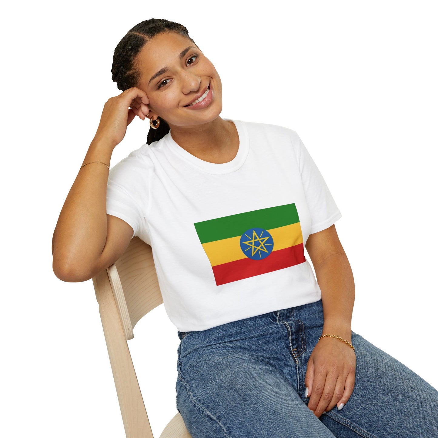Unisex Softstyle T-Shirt -- Ethiopia Federal Flag