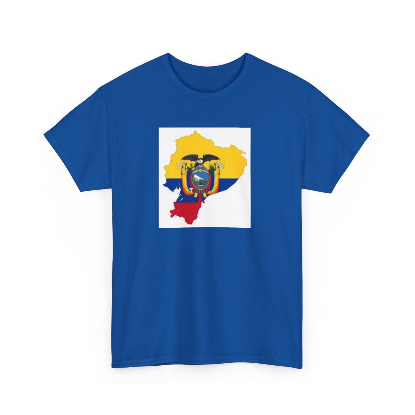 Unisex Heavy Cotton Tee -- Ecuador flag and map