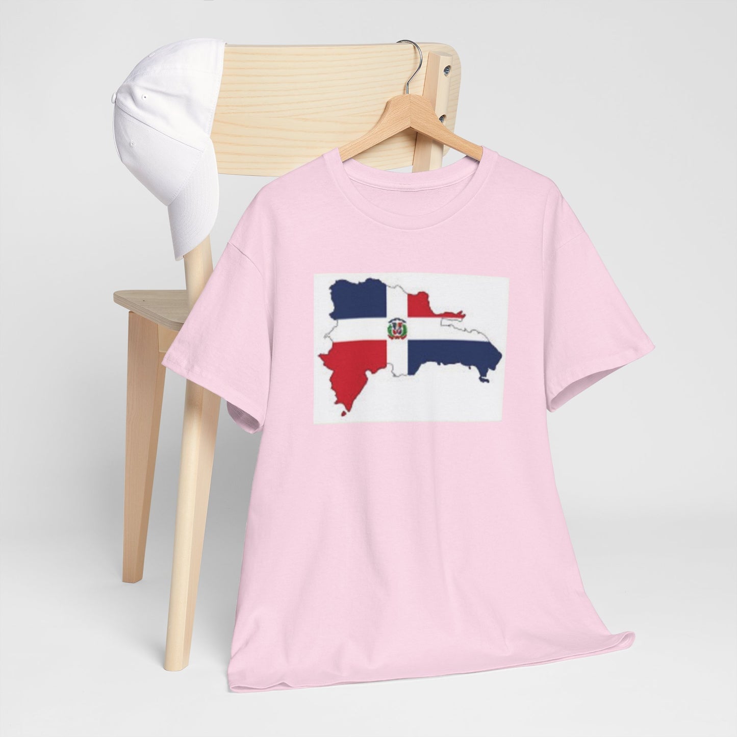 Unisex Heavy Cotton Tee -- Dominican Republic flag and map