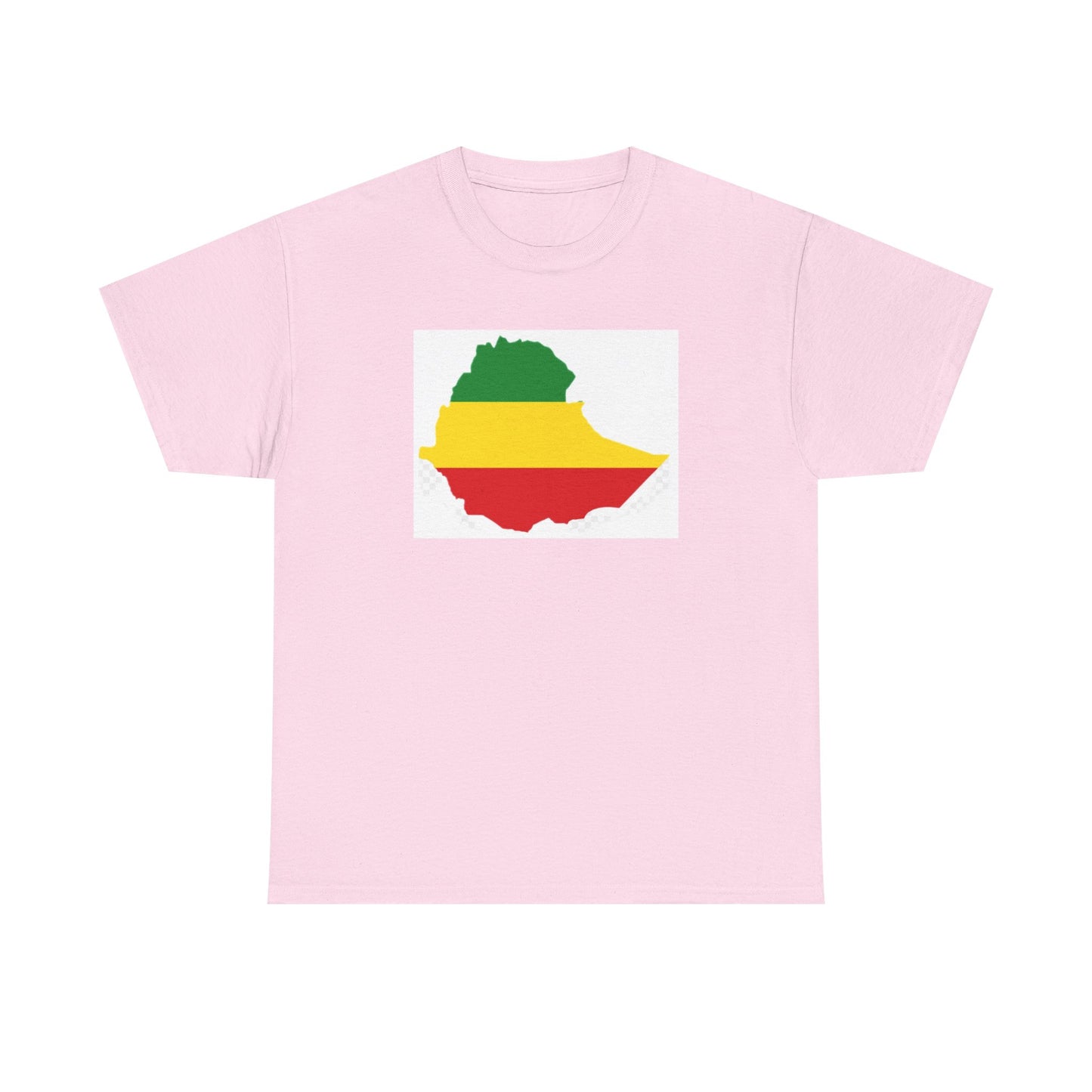 Unisex Heavy Cotton Tee -- Ethiopia flag and map