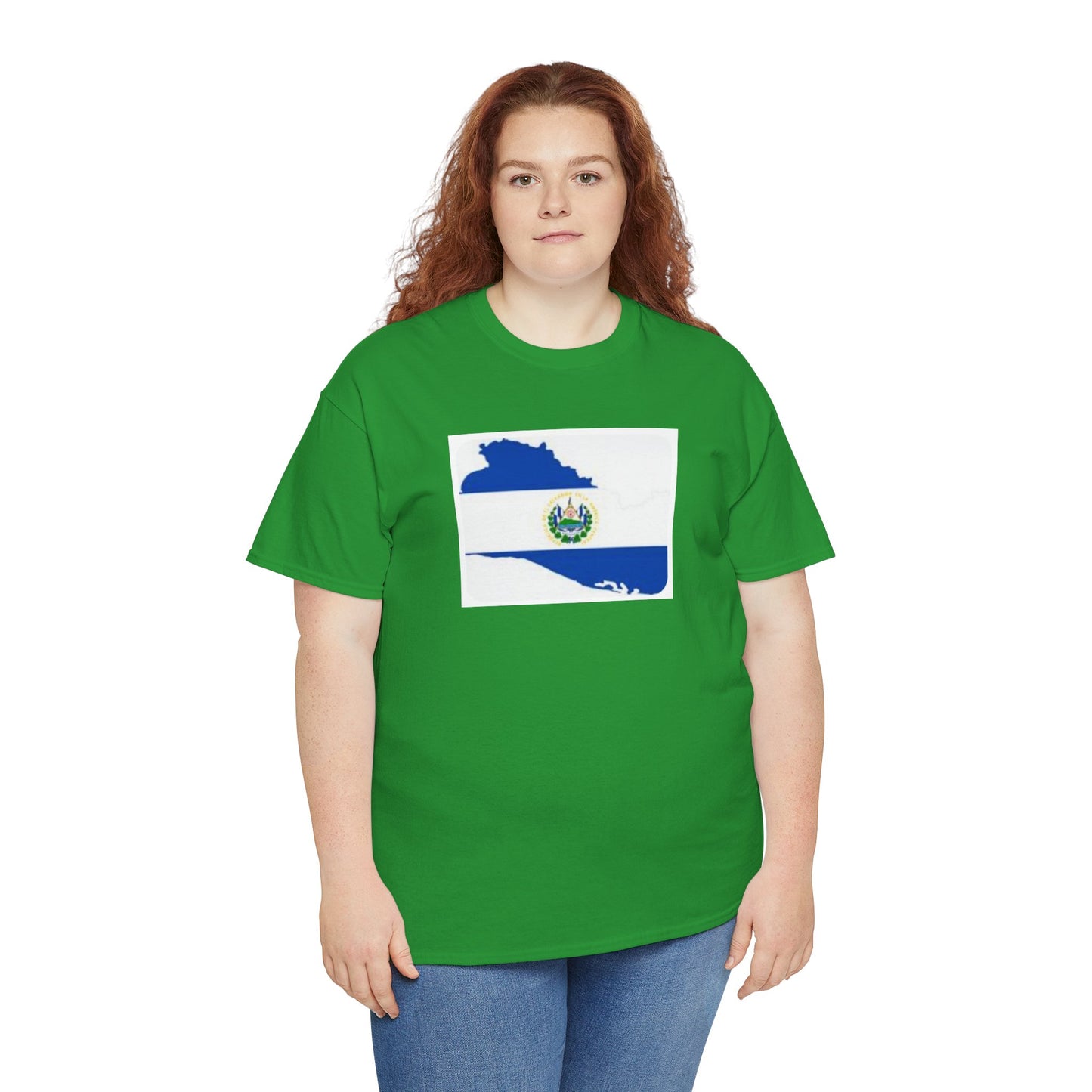 Unisex Heavy Cotton Tee -- el Salvador flag and map