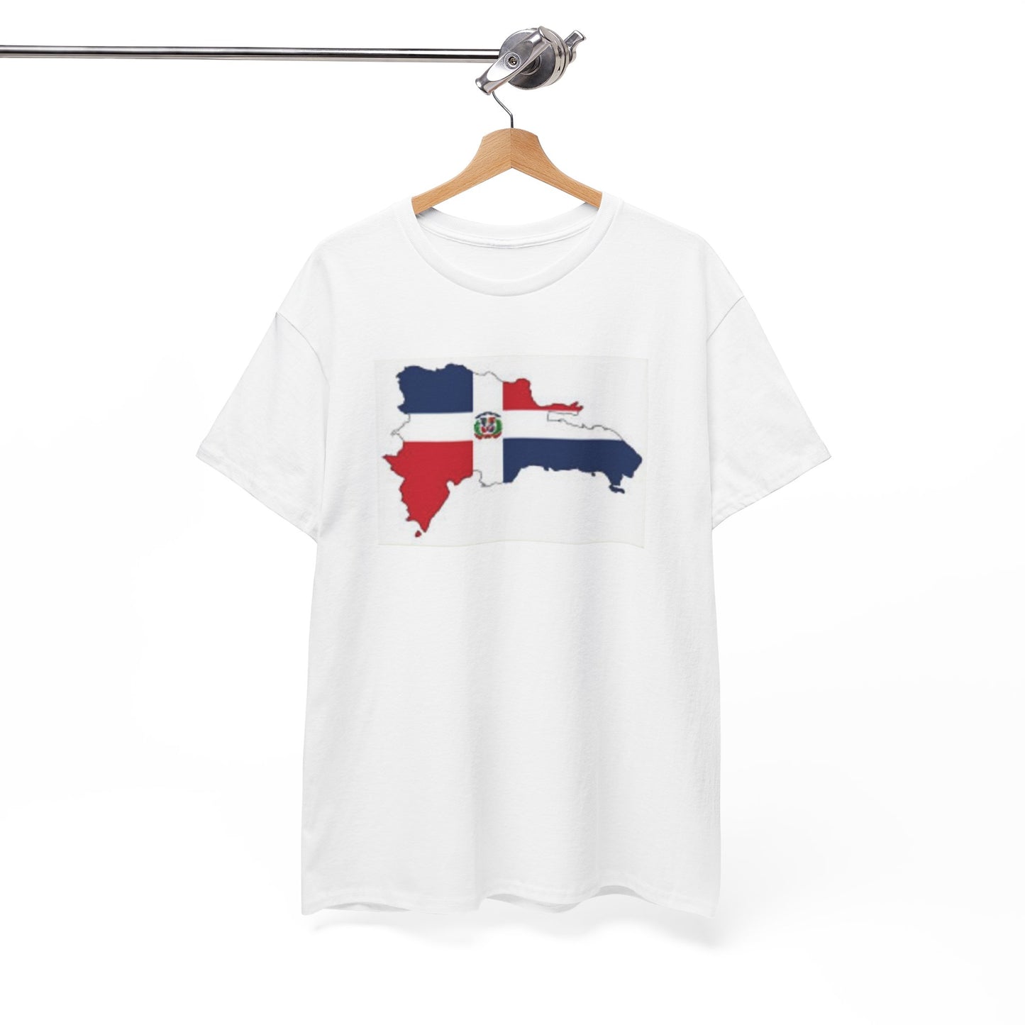 Unisex Heavy Cotton Tee -- Dominican Republic flag and map