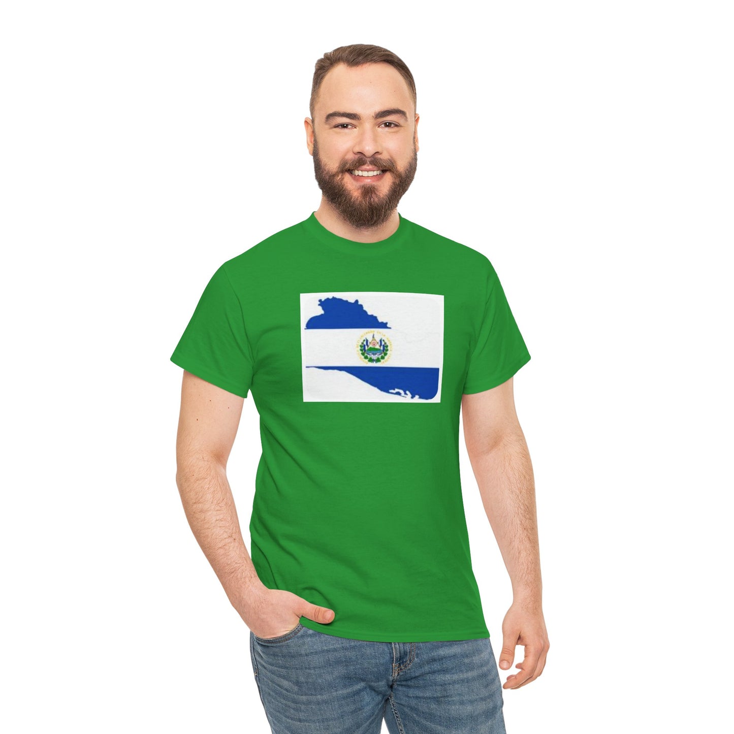Unisex Heavy Cotton Tee -- el Salvador flag and map