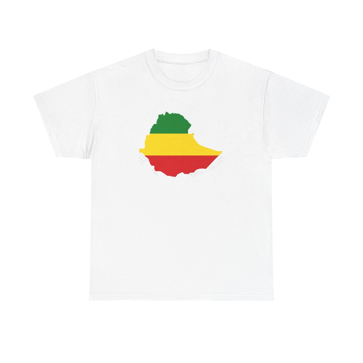 Unisex Heavy Cotton Tee -- Ethiopia flag and map