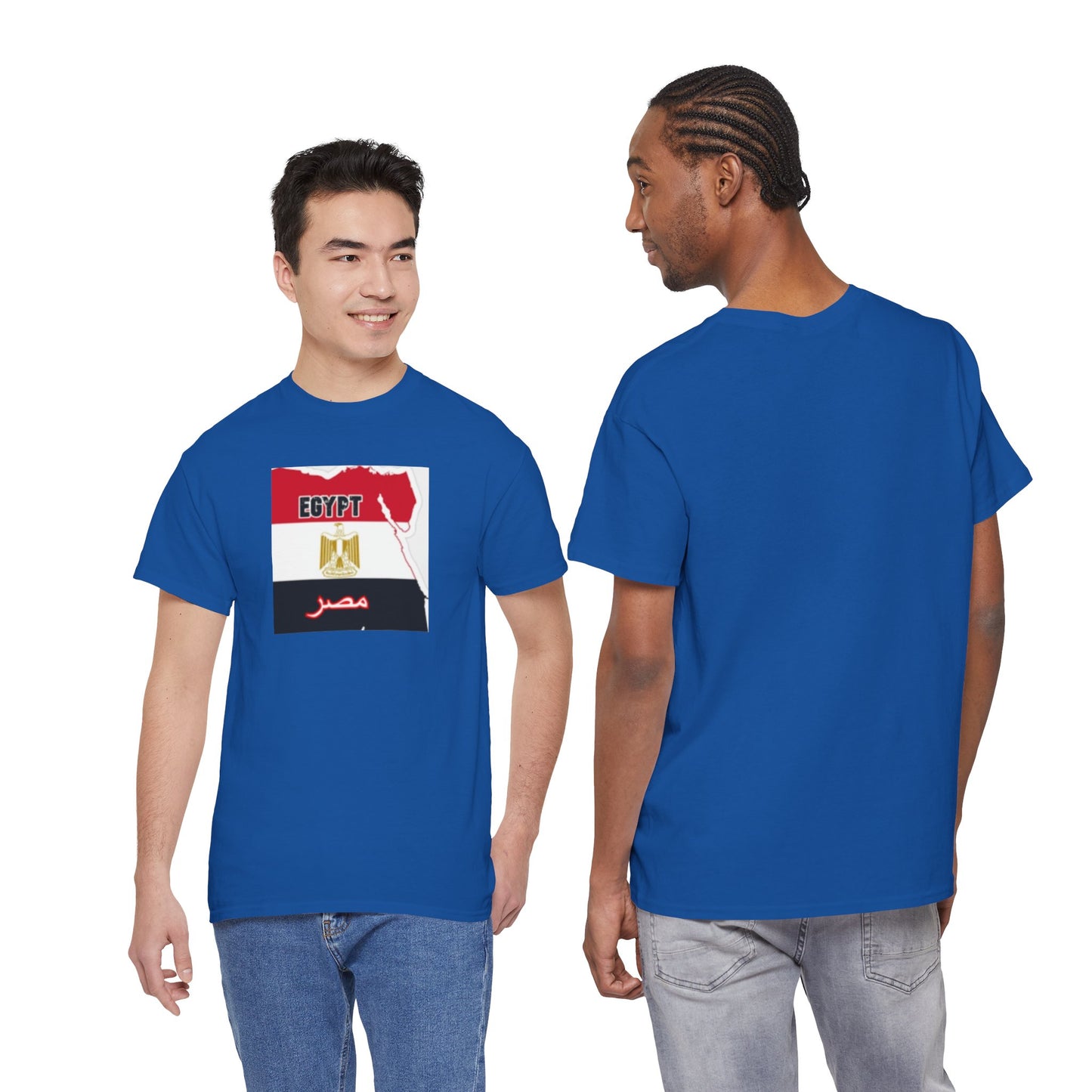Unisex Heavy Cotton Tee -- Egypt flag and map