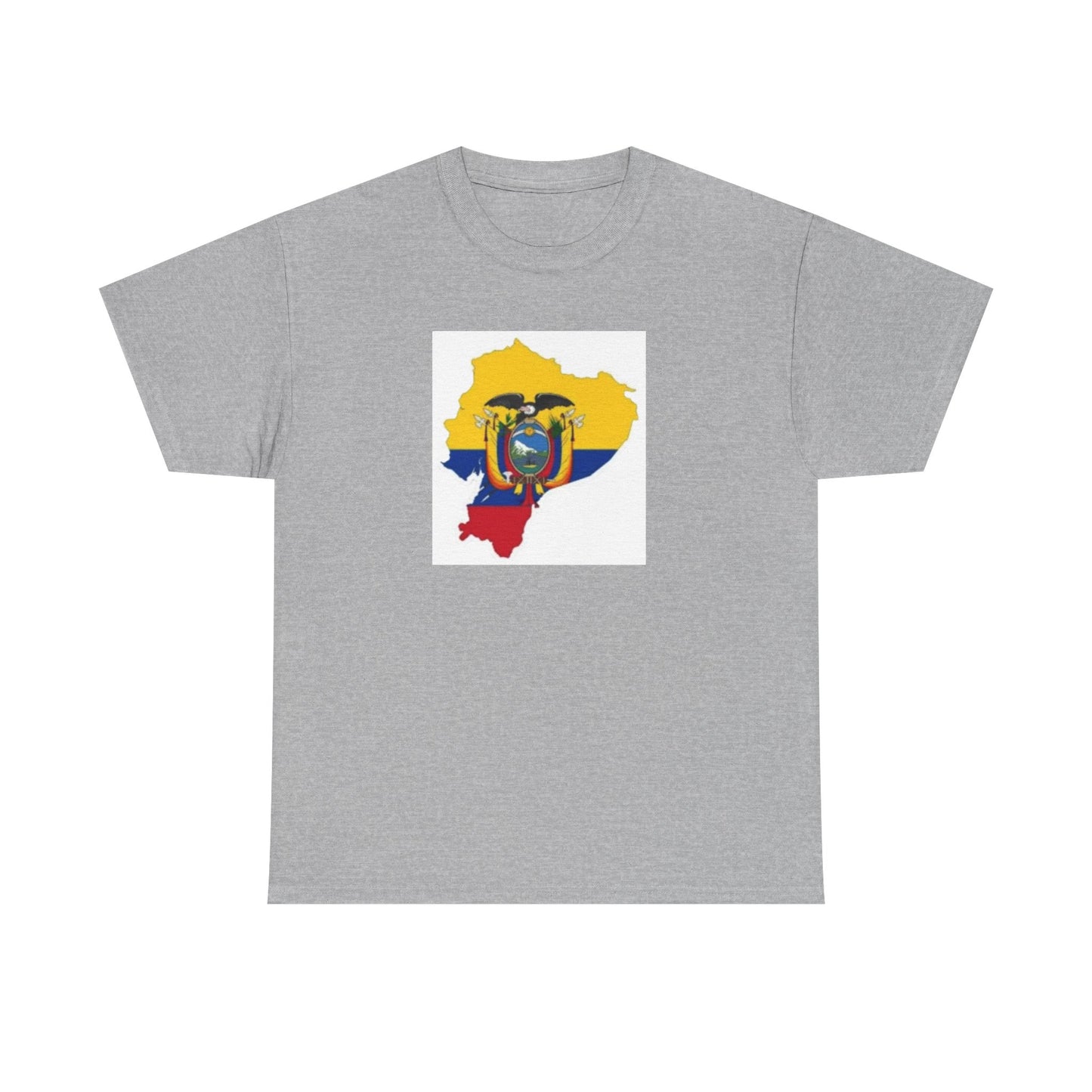 Unisex Heavy Cotton Tee -- Ecuador flag and map