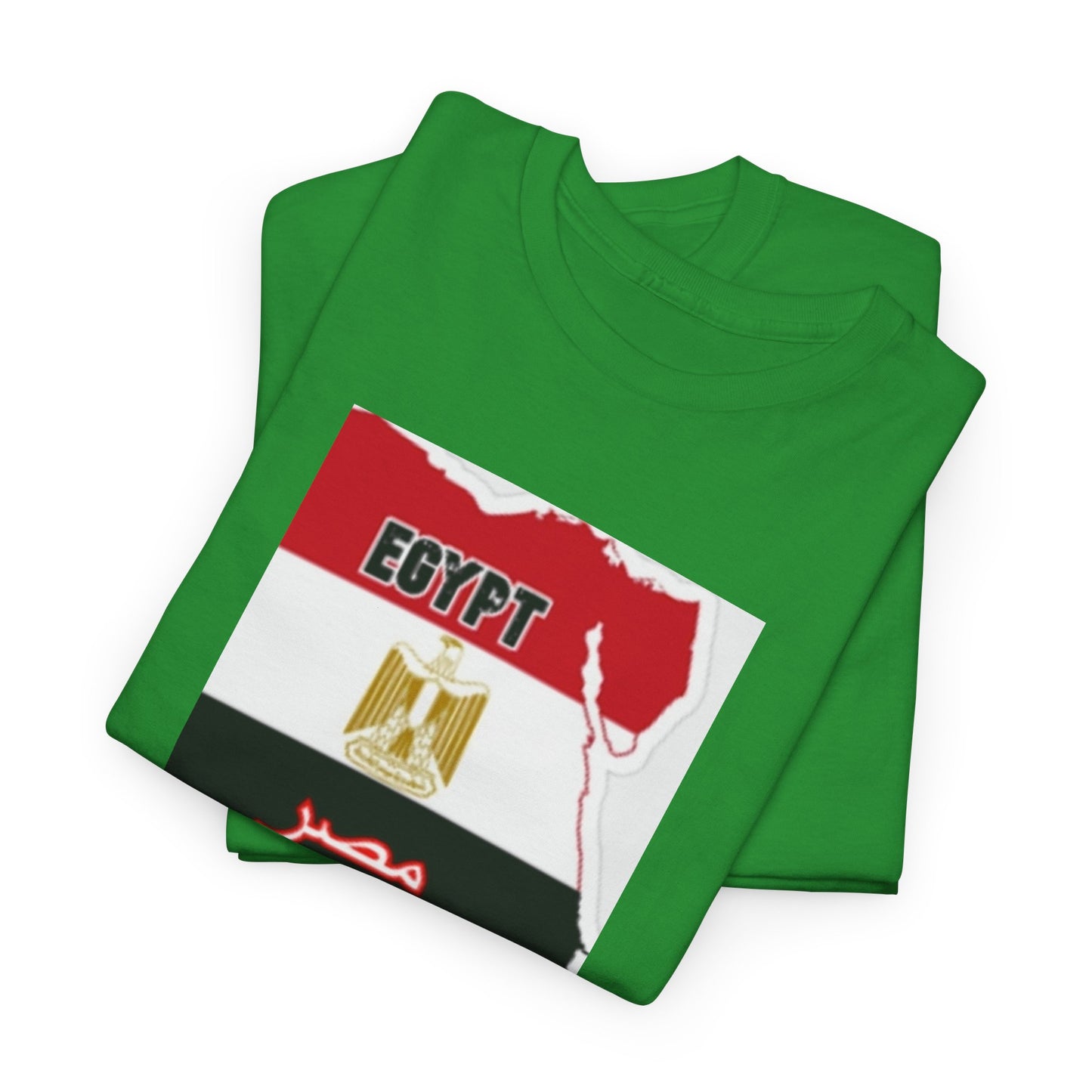 Unisex Heavy Cotton Tee -- Egypt flag and map