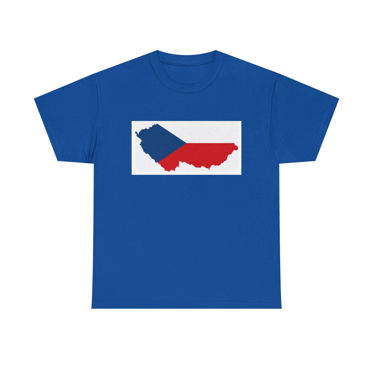 Unisex Heavy Cotton Tee -- Czechia flag and map