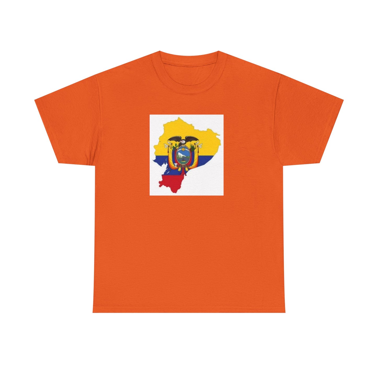 Unisex Heavy Cotton Tee -- Ecuador flag and map
