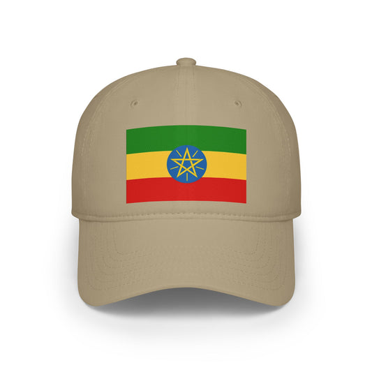 Copy of Low Profile Baseball Cap -- Ethiopan Flag