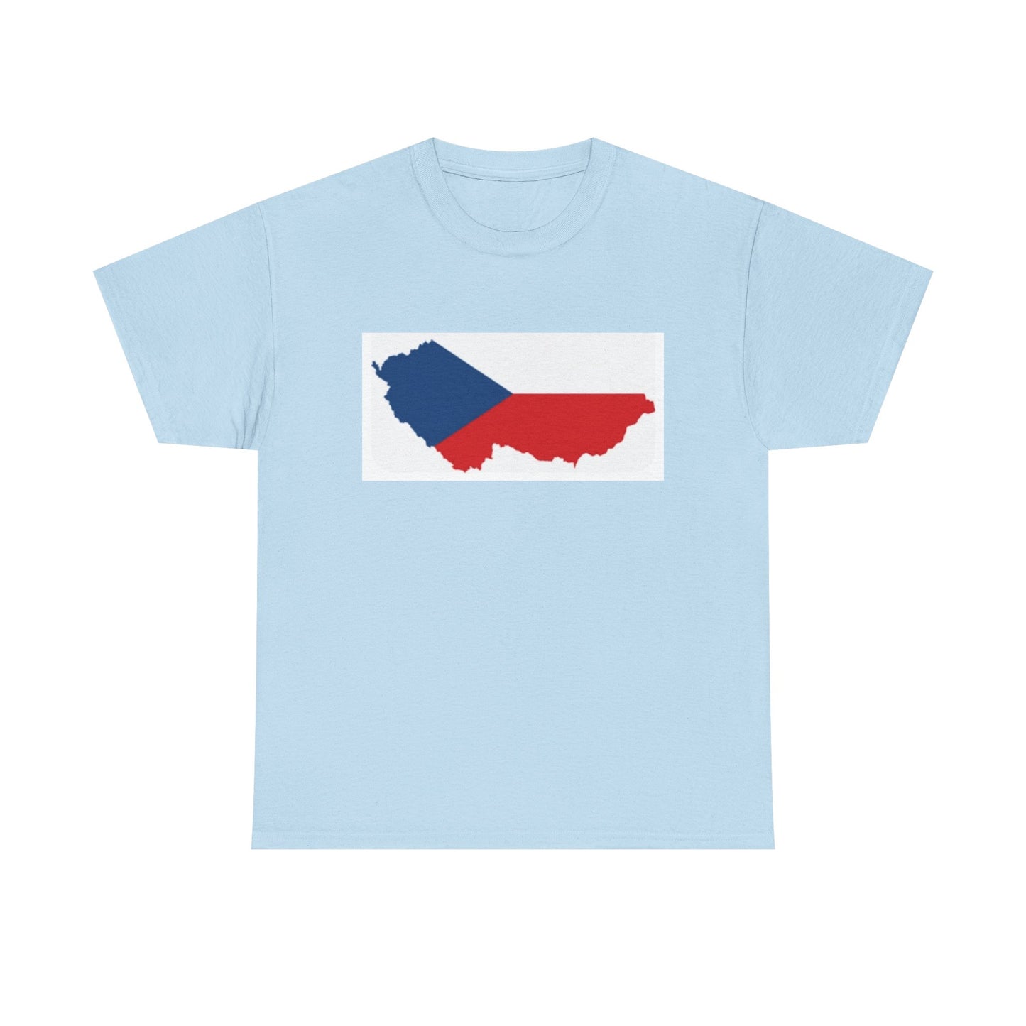 Unisex Heavy Cotton Tee -- Czechia flag and map