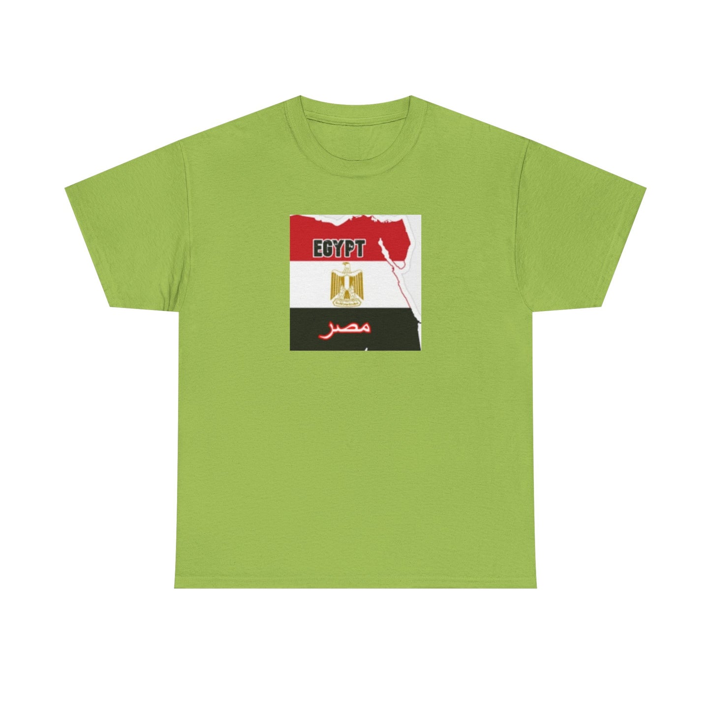 Unisex Heavy Cotton Tee -- Egypt flag and map