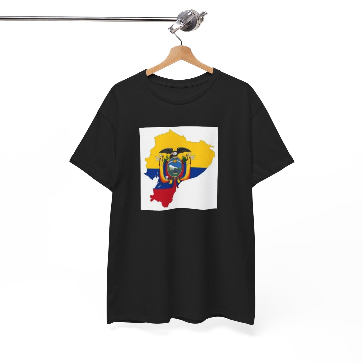 Unisex Heavy Cotton Tee -- Ecuador flag and map