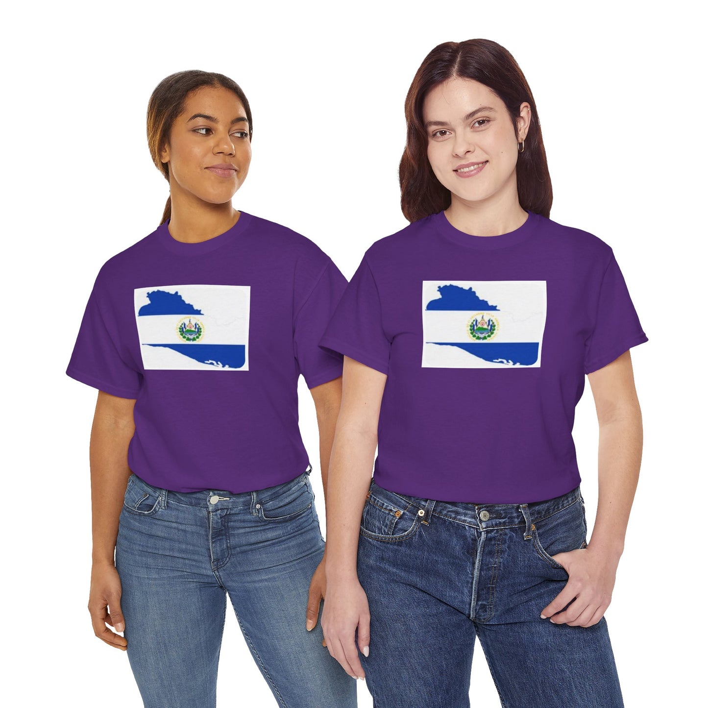 Unisex Heavy Cotton Tee -- el Salvador flag and map