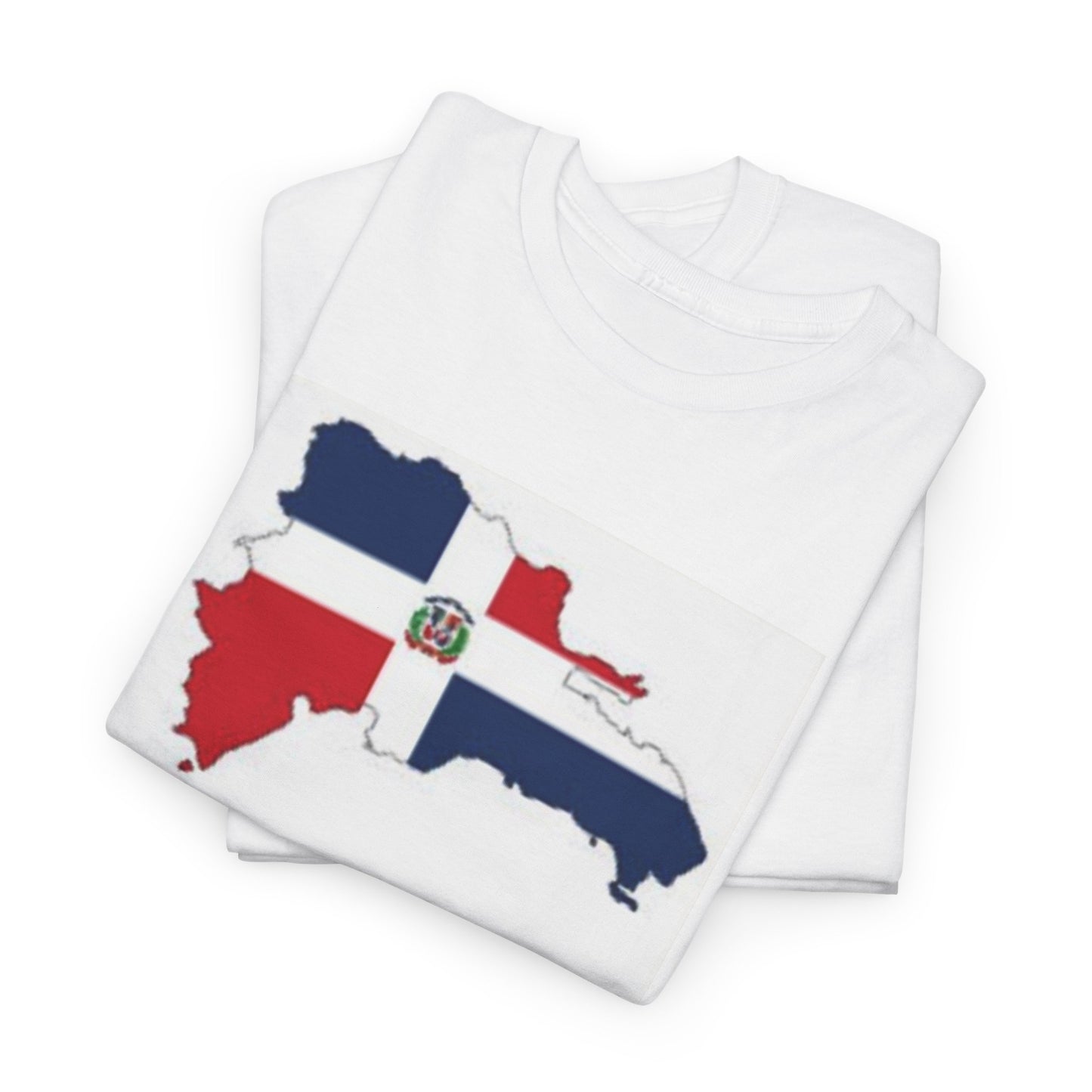 Unisex Heavy Cotton Tee -- Dominican Republic flag and map