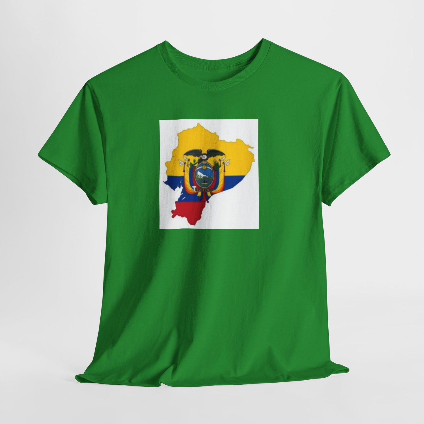 Unisex Heavy Cotton Tee -- Ecuador flag and map