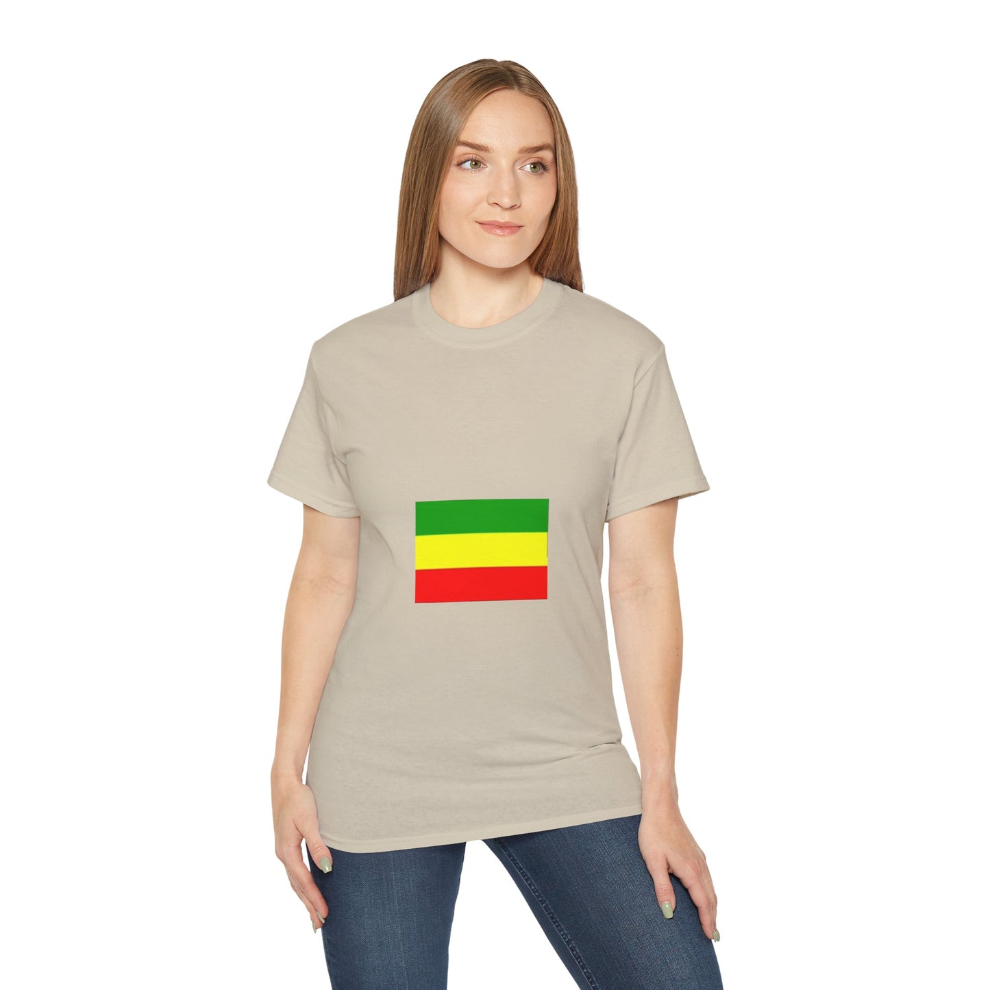 Unisex Ultra Cotton Tee - Ethiopan Flag no star