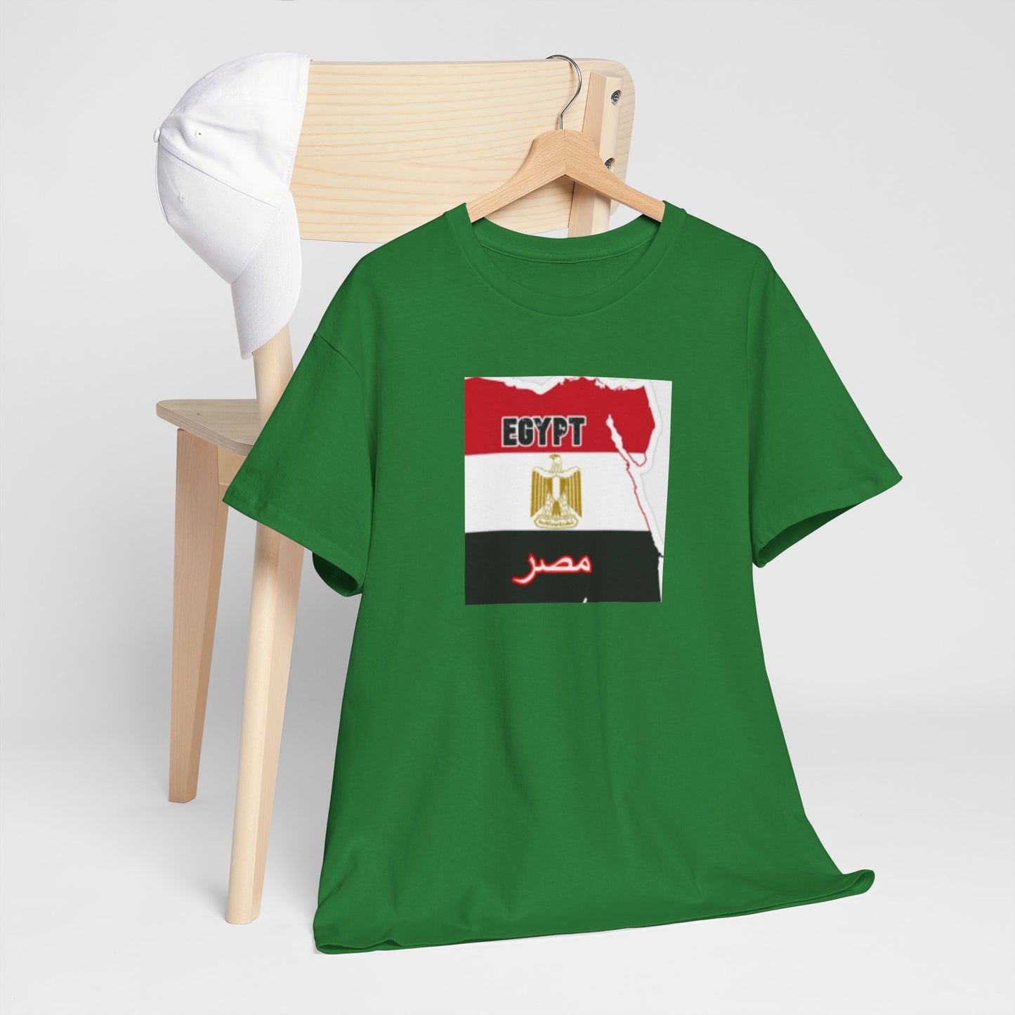 Unisex Heavy Cotton Tee -- Egypt flag and map