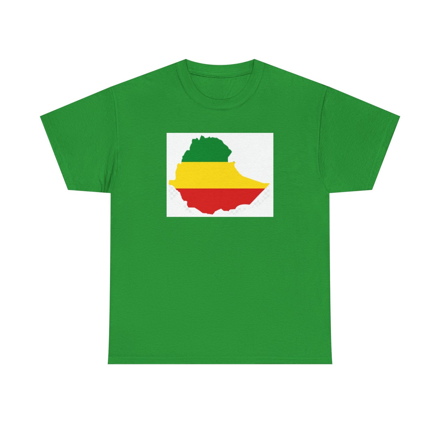 Unisex Heavy Cotton Tee -- Ethiopia flag and map