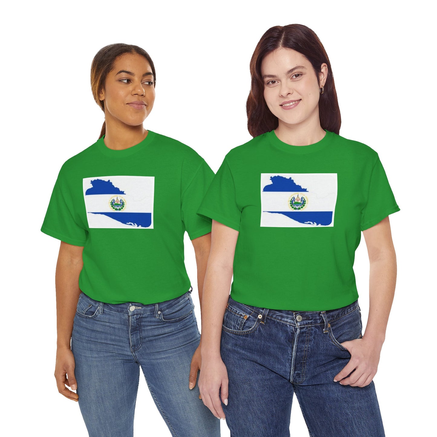 Unisex Heavy Cotton Tee -- el Salvador flag and map