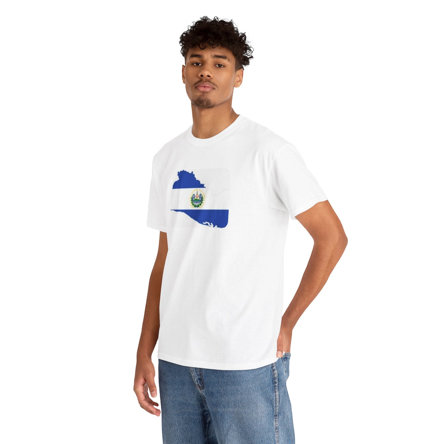 Unisex Heavy Cotton Tee -- el Salvador flag and map