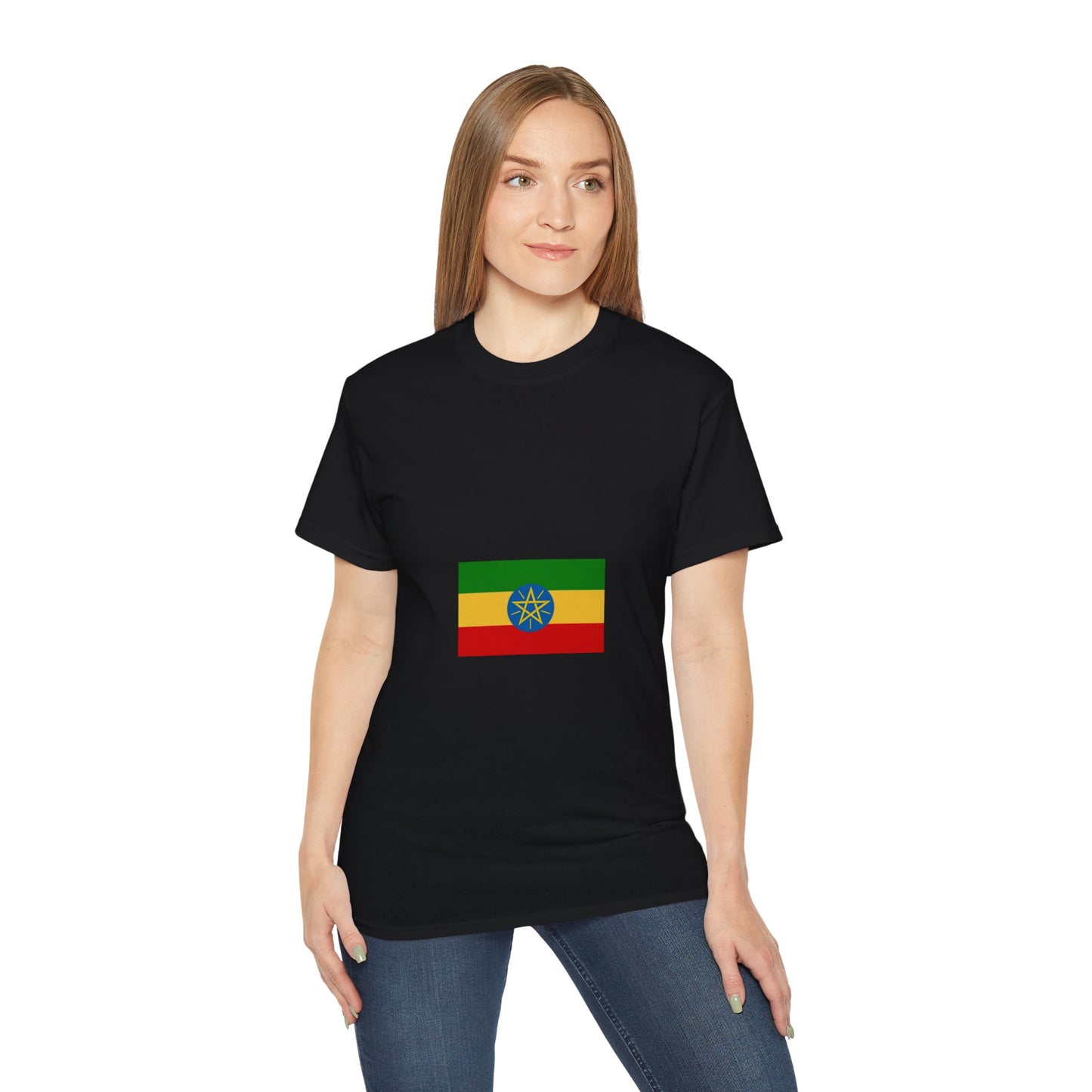 Unisex Ultra Cotton Tee -- Ethiopian Federal Flag Tshirt