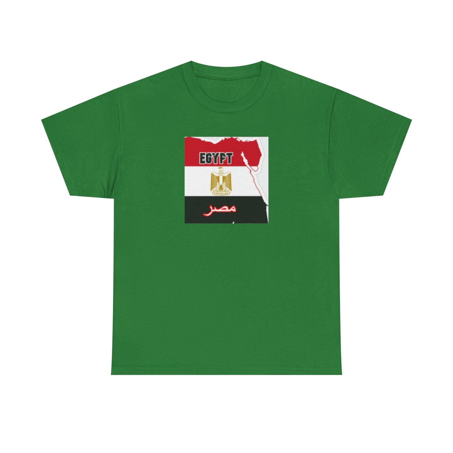 Unisex Heavy Cotton Tee -- Egypt flag and map