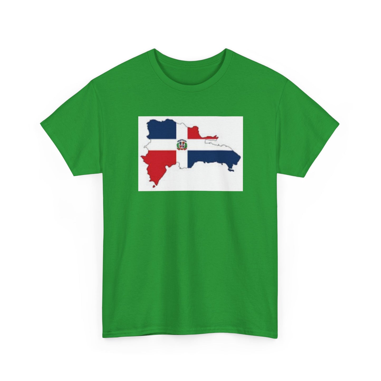 Unisex Heavy Cotton Tee -- Dominican Republic flag and map