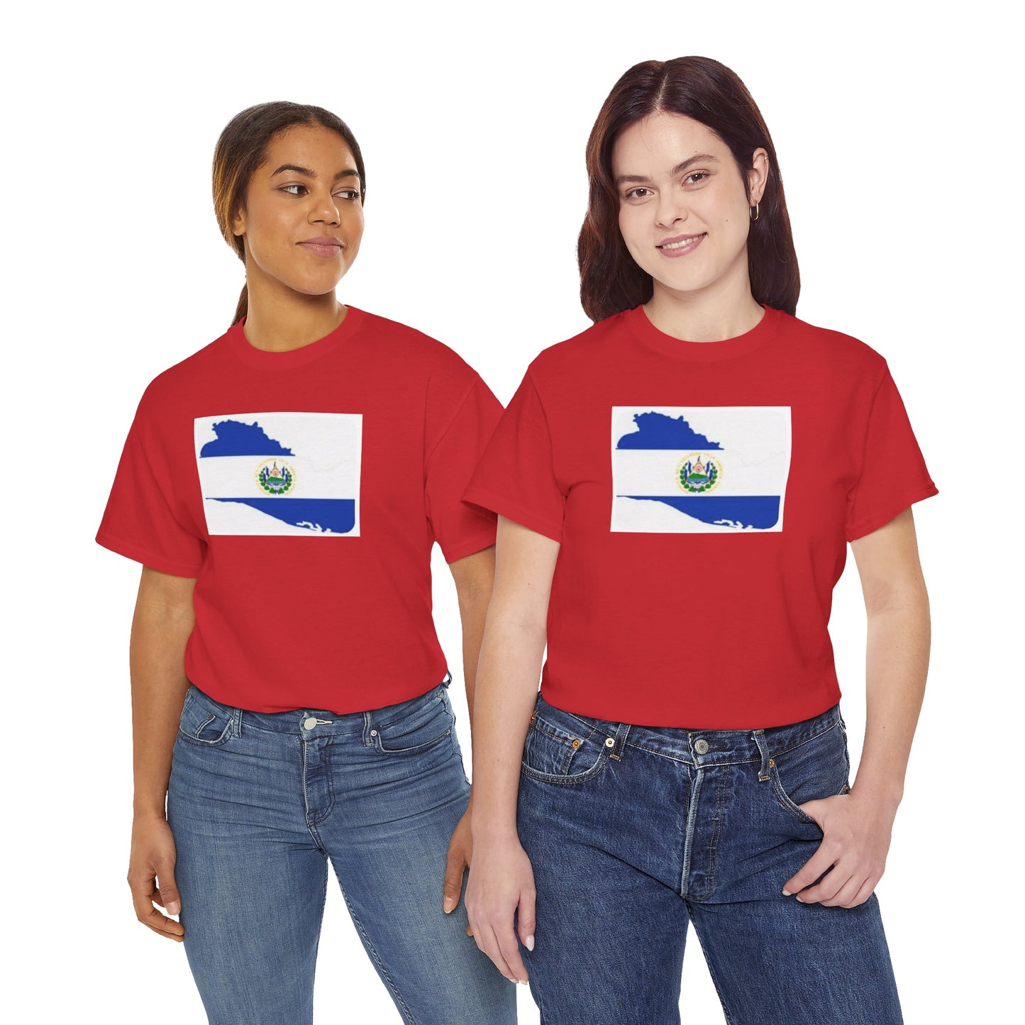 Unisex Heavy Cotton Tee -- el Salvador flag and map