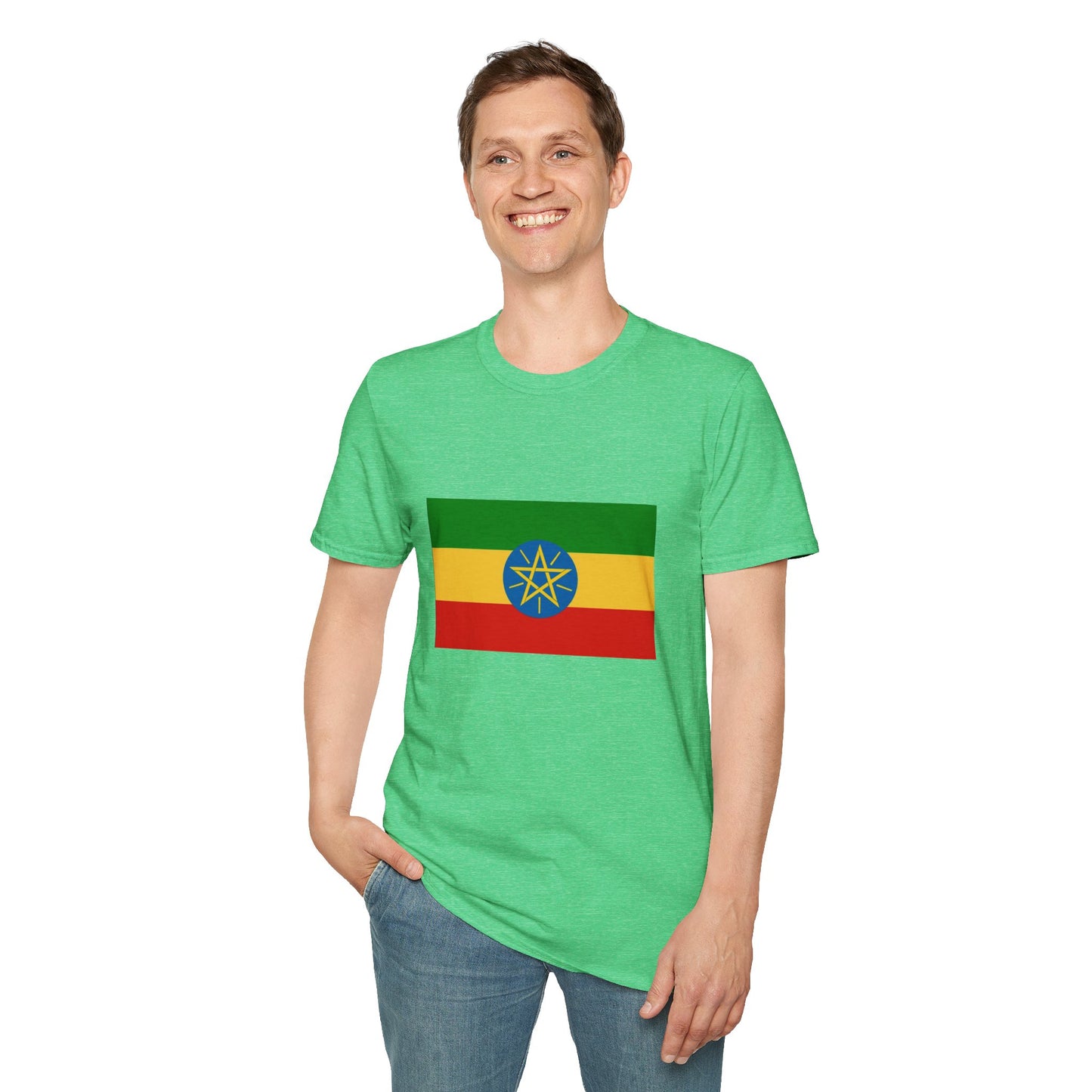 Unisex Softstyle T-Shirt -- Ethiopia Federal Flag