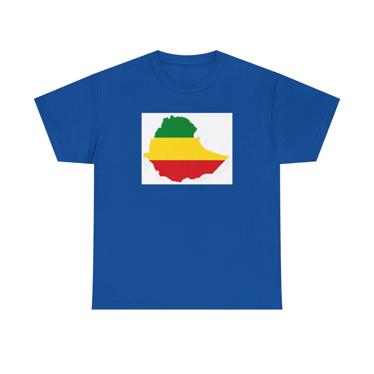 Unisex Heavy Cotton Tee -- Ethiopia flag and map
