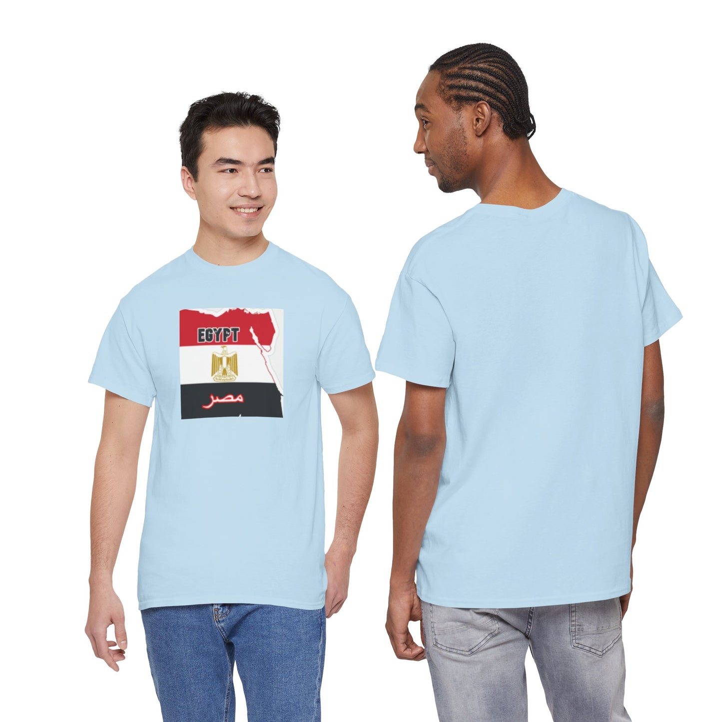Unisex Heavy Cotton Tee -- Egypt flag and map
