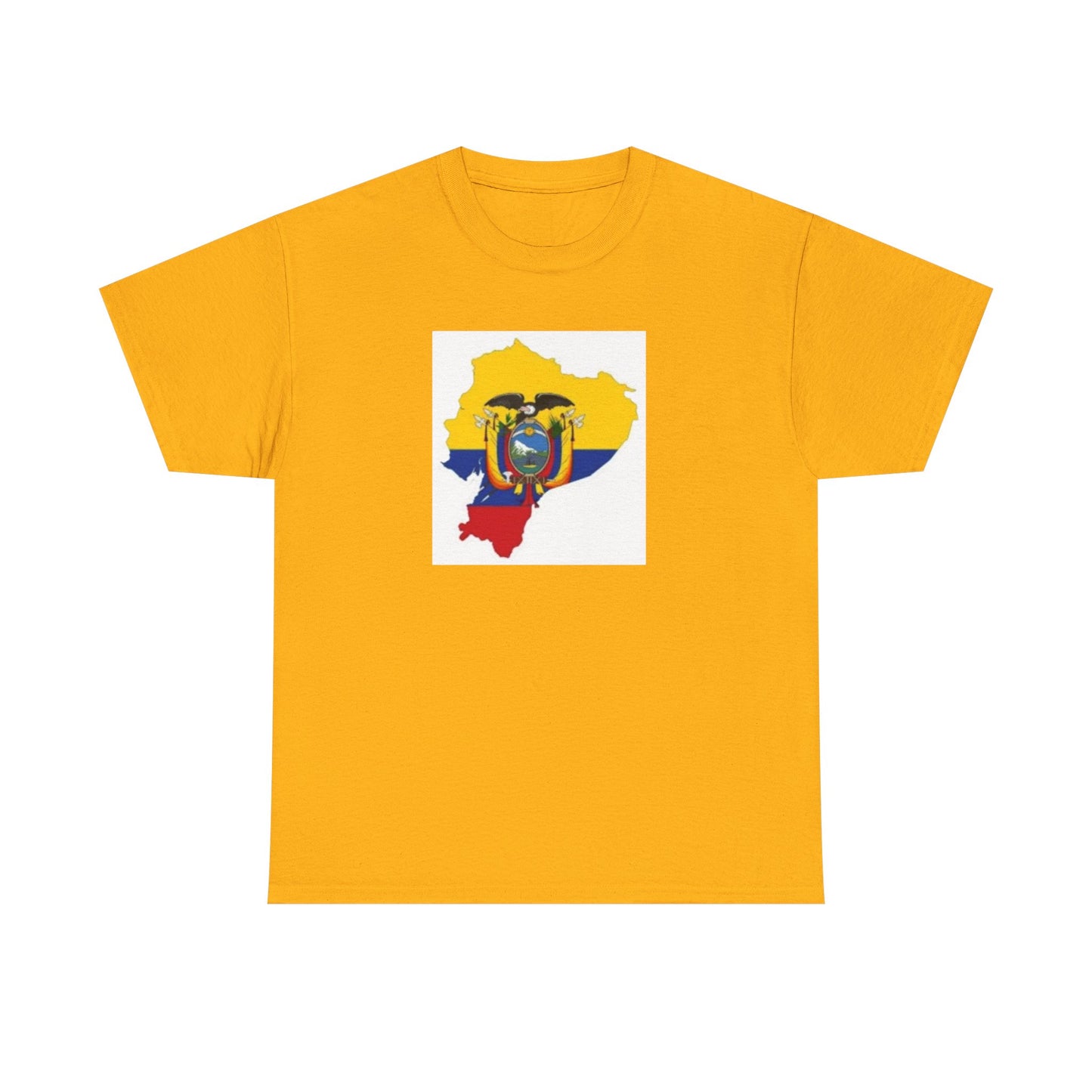 Unisex Heavy Cotton Tee -- Ecuador flag and map