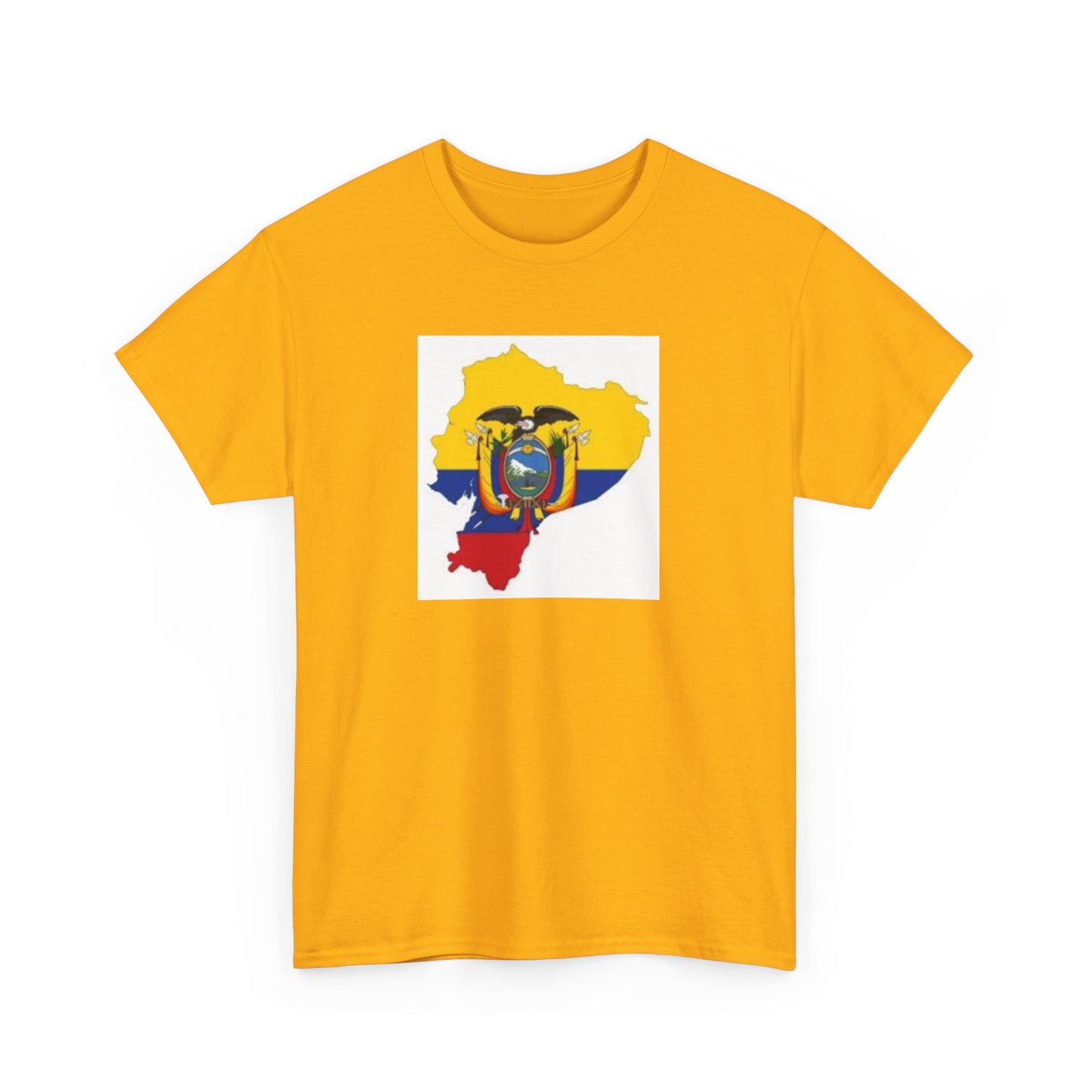 Unisex Heavy Cotton Tee -- Ecuador flag and map