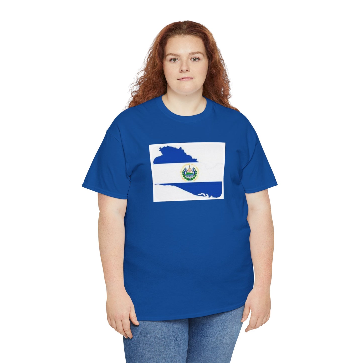 Unisex Heavy Cotton Tee -- el Salvador flag and map