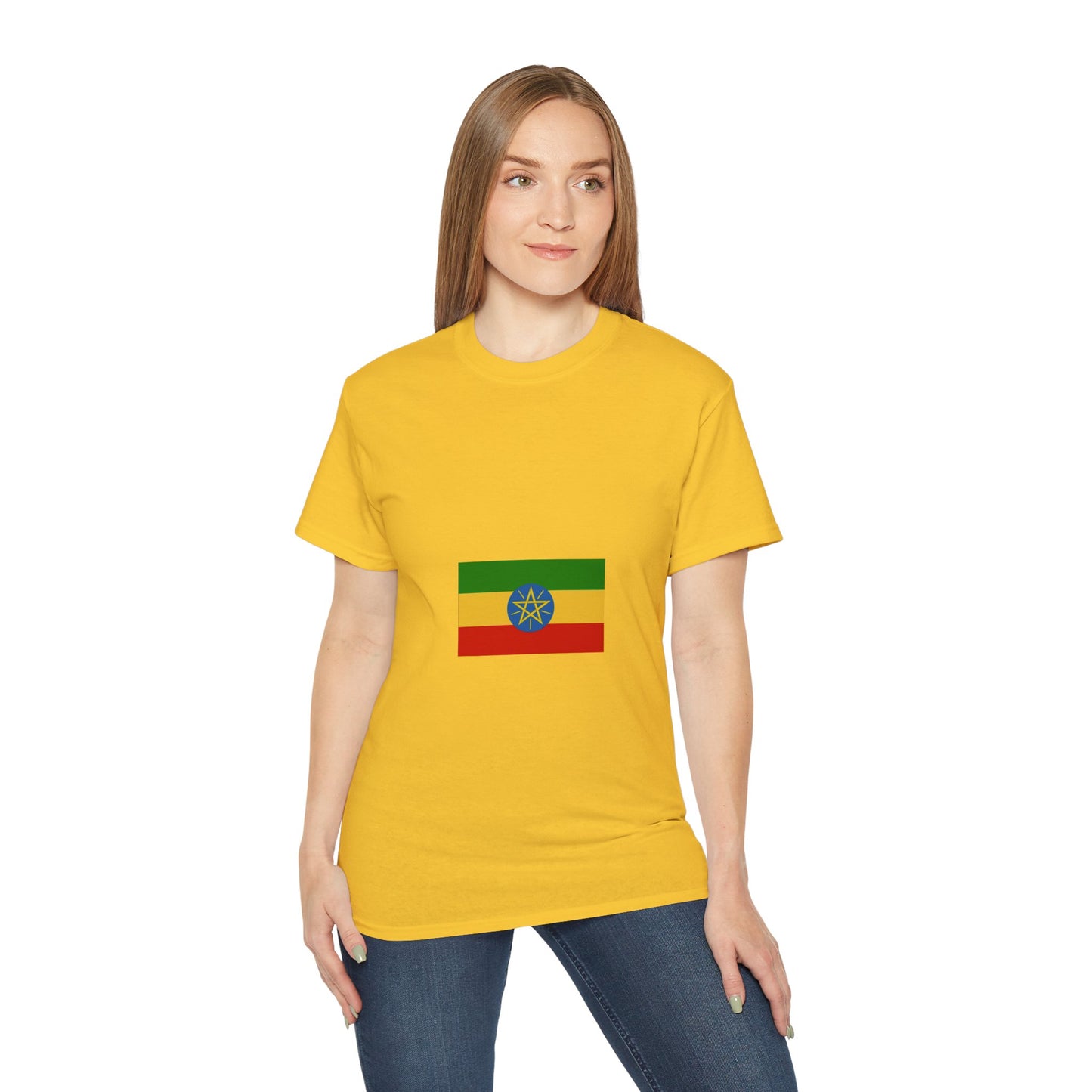 Unisex Ultra Cotton Tee -- Ethiopian Federal Flag Tshirt