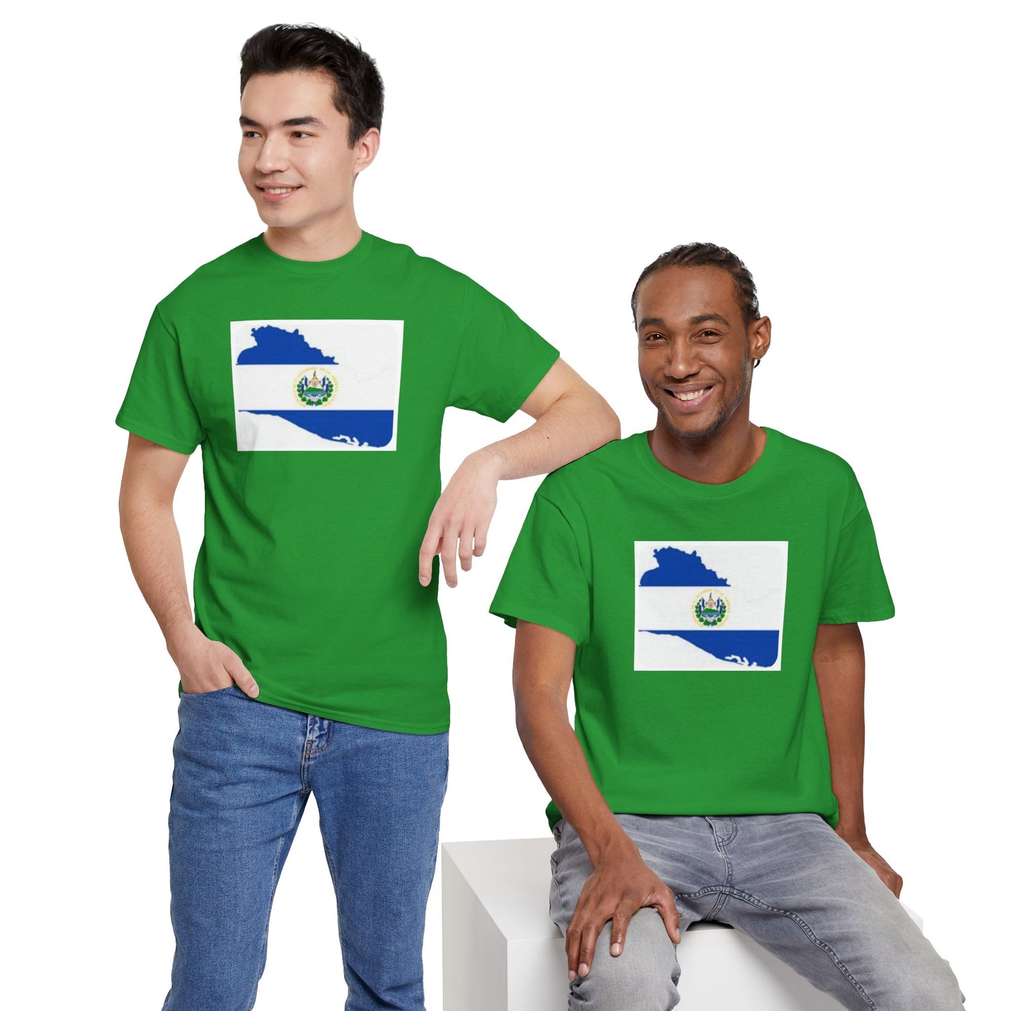 Unisex Heavy Cotton Tee -- el Salvador flag and map