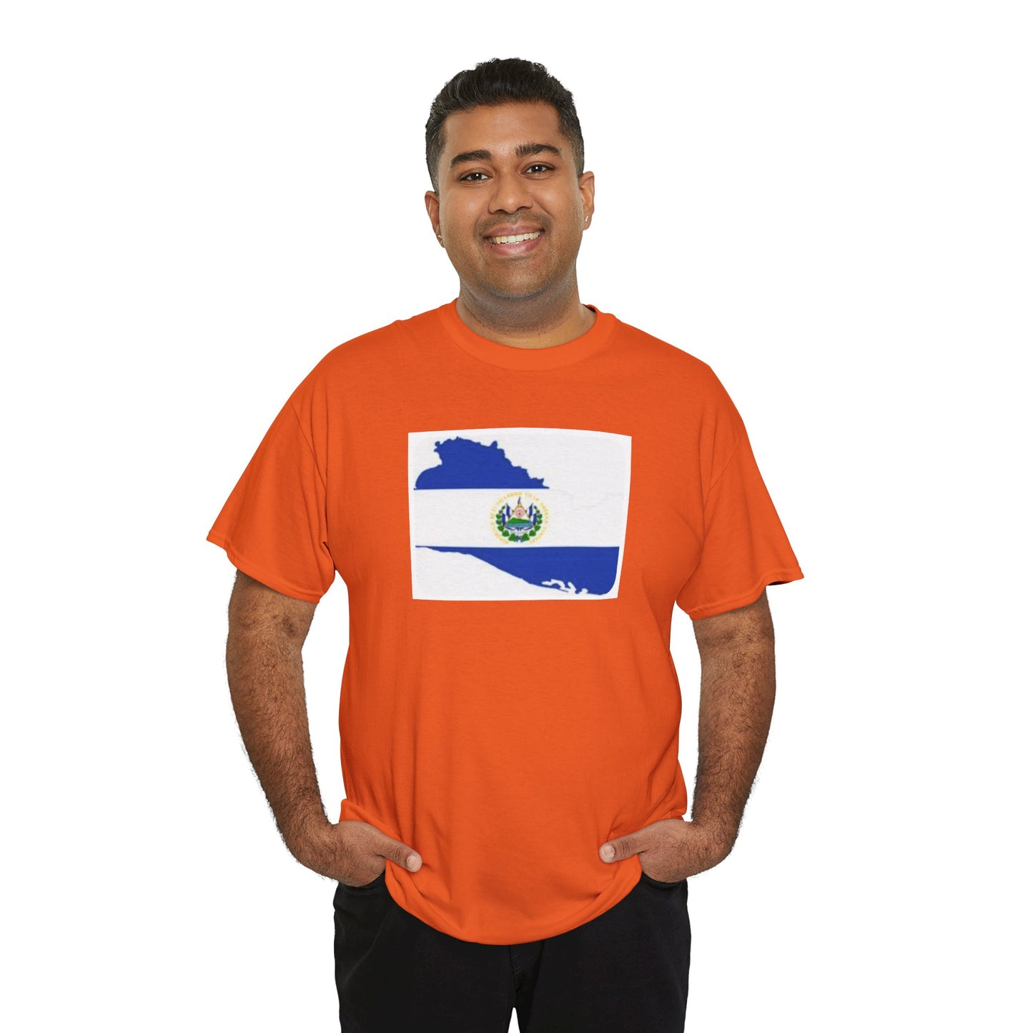 Unisex Heavy Cotton Tee -- el Salvador flag and map