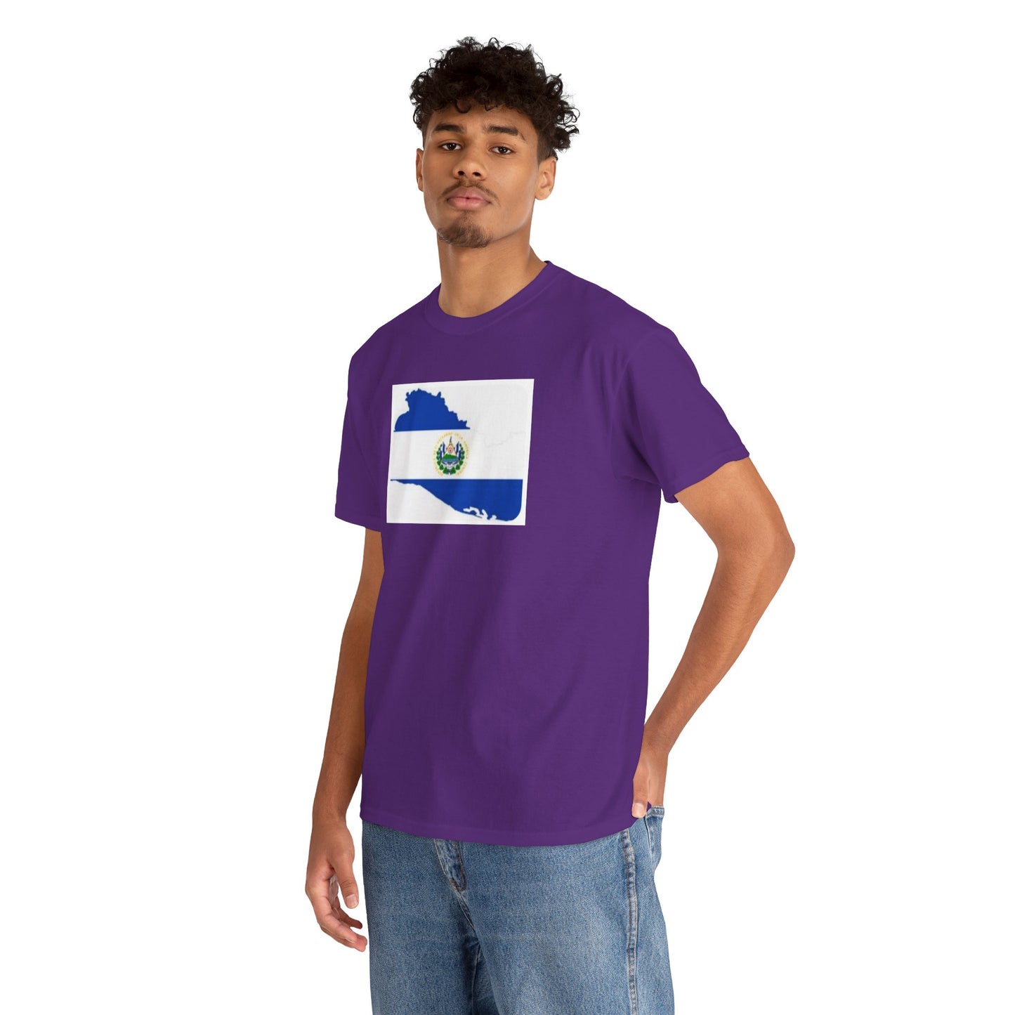 Unisex Heavy Cotton Tee -- el Salvador flag and map