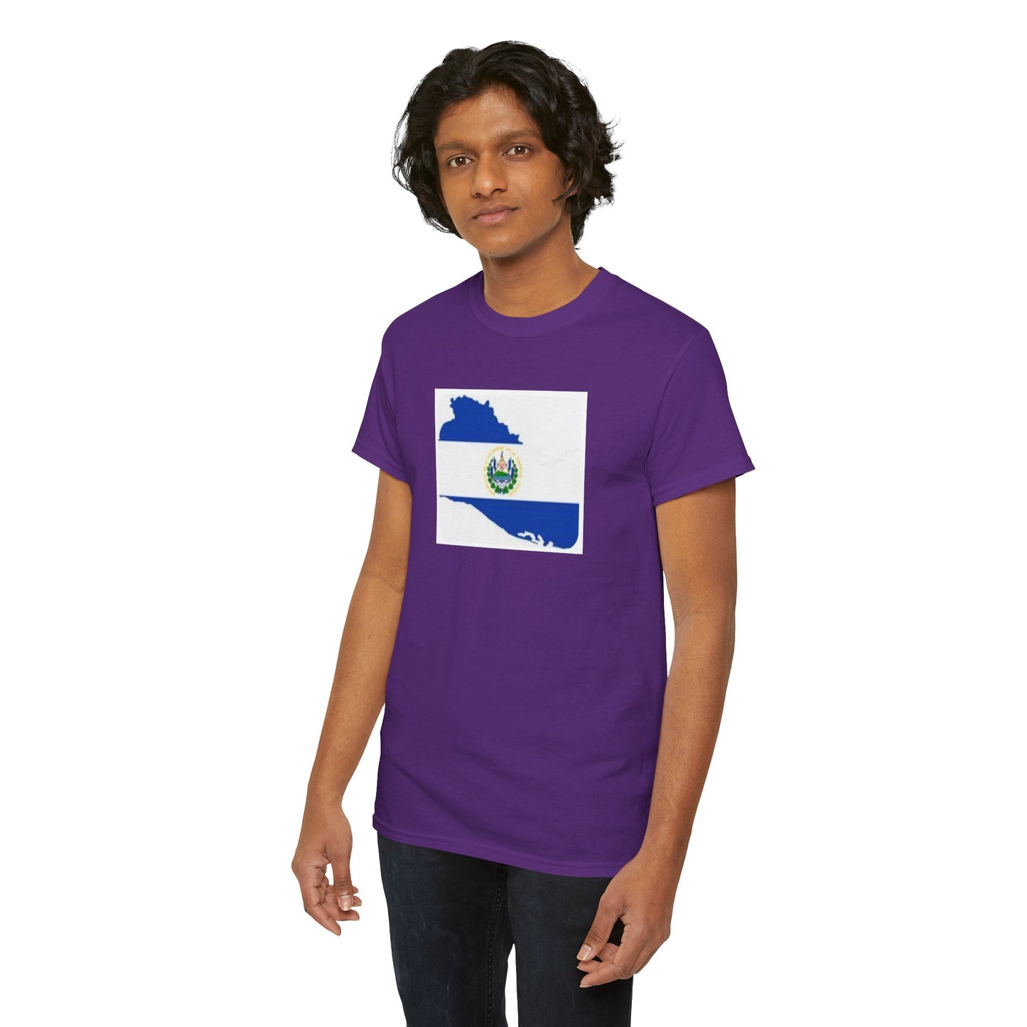 Unisex Heavy Cotton Tee -- el Salvador flag and map