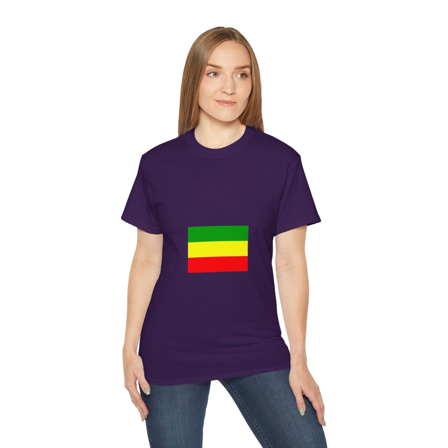 Unisex Ultra Cotton Tee - Ethiopan Flag no star
