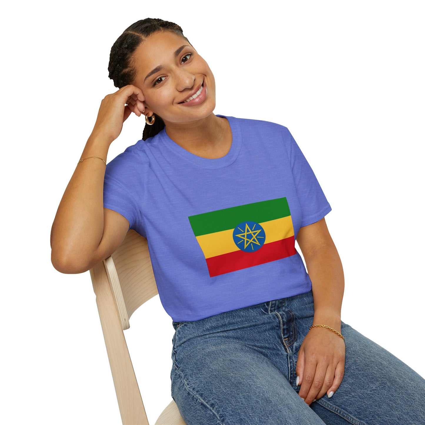 Unisex Softstyle T-Shirt -- Ethiopia Federal Flag