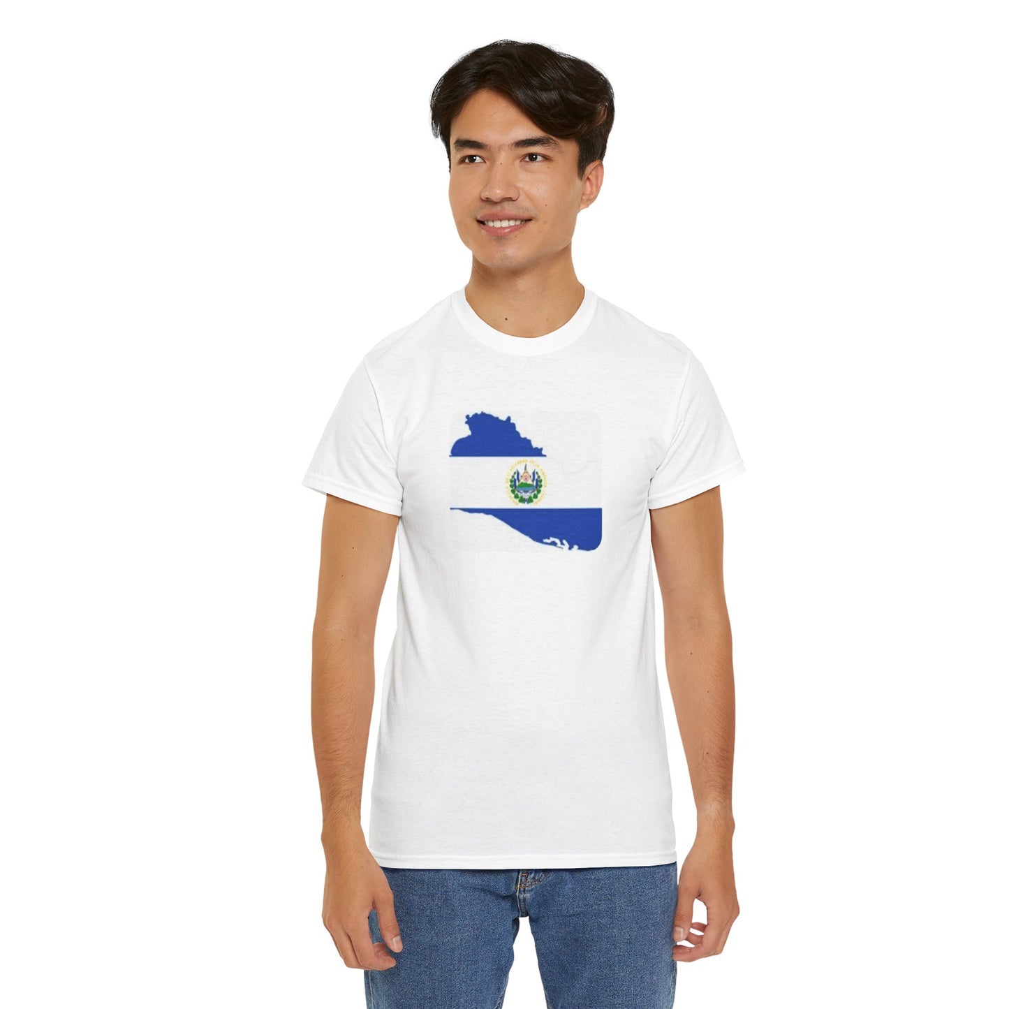 Unisex Heavy Cotton Tee -- el Salvador flag and map